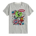 thumbnail image 1 of Marvel The Avengers - USA Sketch - Toddler And Youth Short Sleeve Graphic T-Shirt, 1 of 5