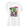 thumbnail image 1 of Marvel The Avengers - USA Sketch - Women's Short Sleeve Graphic T-Shirt, 1 of 4