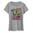 thumbnail image 1 of Marvel The Avengers - USA Sketch - Women's Short Sleeve Graphic T-Shirt, 1 of 4