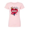 thumbnail image 1 of Marvel The Avengers - Valentines Doodle - Juniors Fitted Graphic T-Shirt, 1 of 4