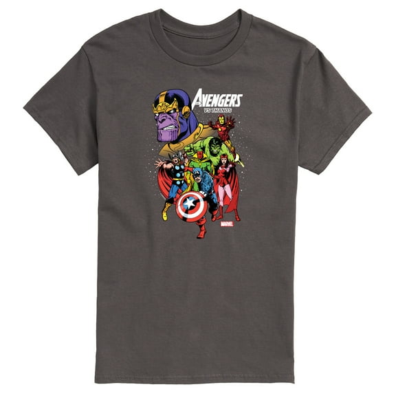 Marvel The Avengers - Vs Thanos - Adult Short Sleeve Graphic T-Shirt