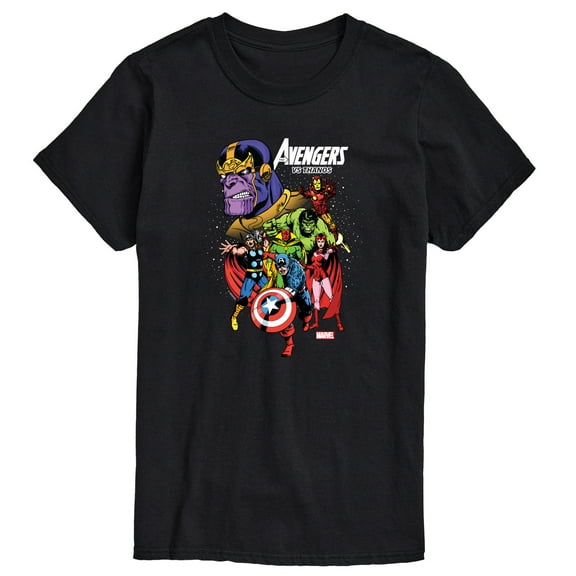 Marvel The Avengers - Vs Thanos - Adult Short Sleeve Graphic T-Shirt