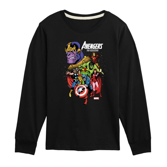 Marvel The Avengers - Vs Thanos - Toddler And Youth Long Sleeve Graphic T-Shirt