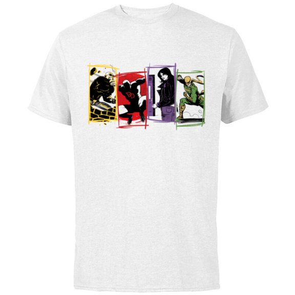 Marvel The Defenders Super Hero Team - Short Sleeve Cotton T-Shirt for Adults - Customized-White