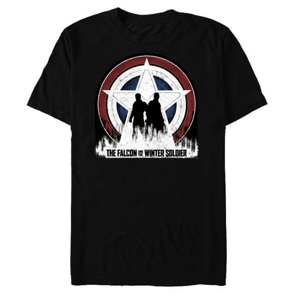 Marvel The Falcon and the Winter Soldier Silhouettes - Short Sleeve Blended T-Shirt for Adults - Customized-Black