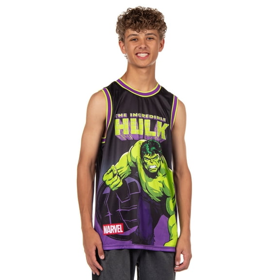 Marvel The Incredible Hulk Basketball Jersey Men's Unleash The Fury Athletic Gym Tank Top