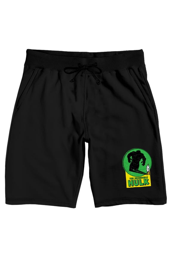 Marvel The Incredible Hulk Men's Black Sleep Pajama Shorts-Small