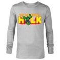 thumbnail image 1 of Marvel The Incredible Hulk Retro Comic Logo - Long Sleeve T-Shirt for Men – Customized-Athletic Heather, 1 of 5
