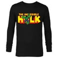 thumbnail image 1 of Marvel The Incredible Hulk Retro Comic Logo - Long Sleeve T-Shirt for Men – Customized-Black, 1 of 5