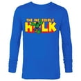 thumbnail image 1 of Marvel The Incredible Hulk Retro Comic Logo - Long Sleeve T-Shirt for Men – Customized-Royal, 1 of 5