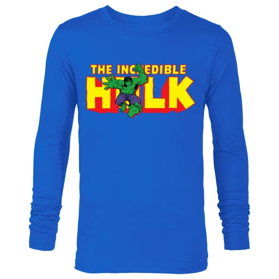 Marvel The Incredible Hulk Retro Comic Logo - Long Sleeve T-Shirt for Men – Customized-Royal