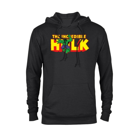 Marvel The Incredible Hulk Retro Comic Logo - Pullover Hoodie for Adults – Customized-Black