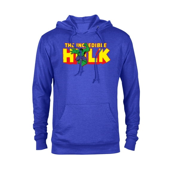 Marvel The Incredible Hulk Retro Comic Logo - Pullover Hoodie for Adults – Customized-Royal Heather