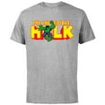 thumbnail image 1 of Marvel The Incredible Hulk Retro Comic Logo - Short Sleeve Cotton T-Shirt for Adults - Customized-Athletic Heather, 1 of 5