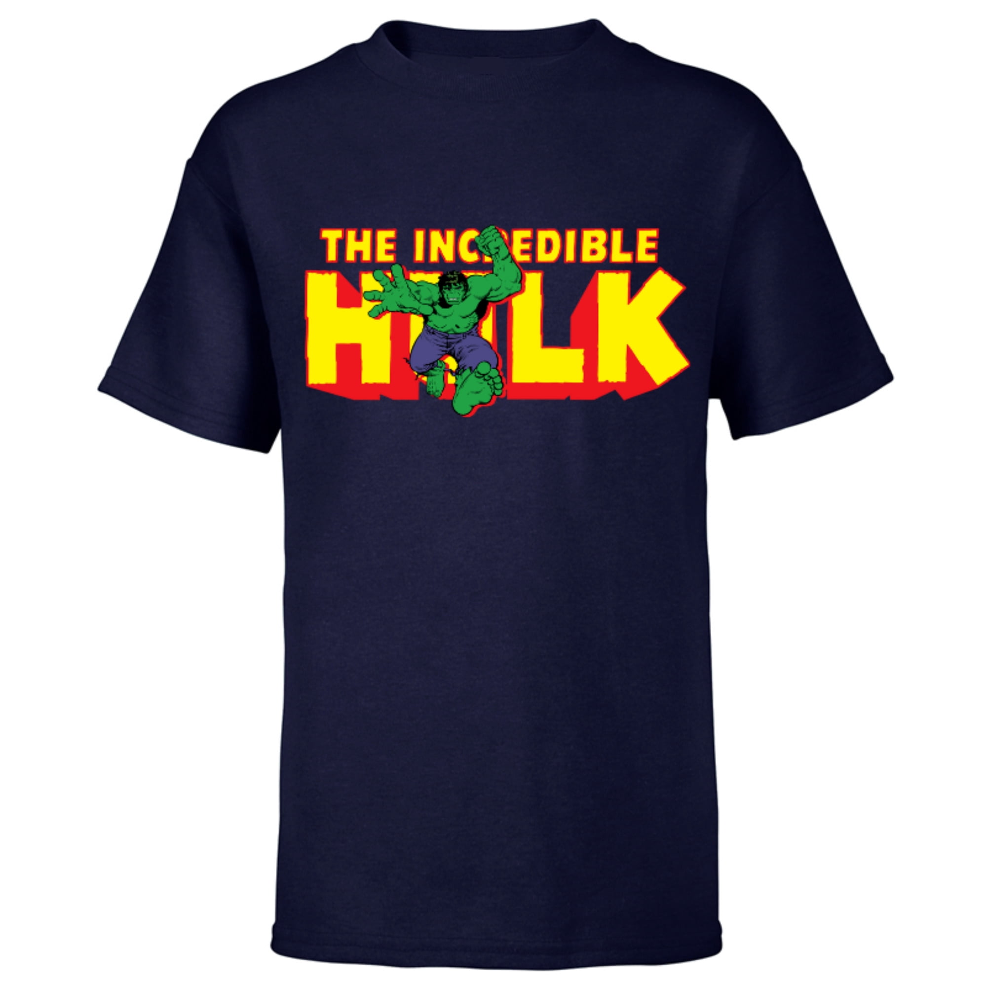 Marvel The Incredible Hulk Retro Comic Logo - Short Sleeve T-Shirt for ...