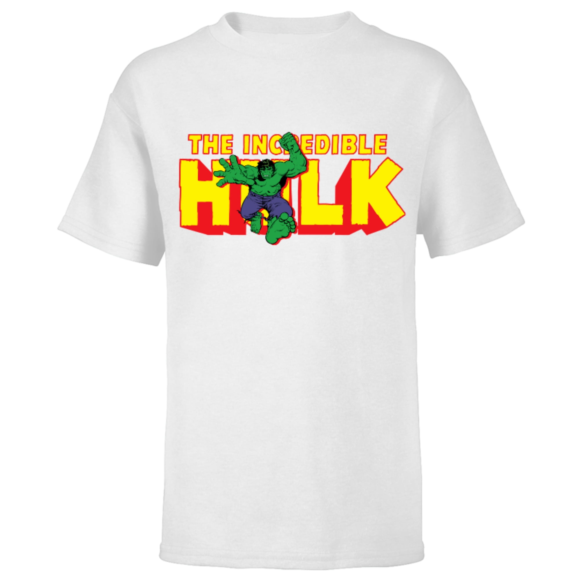 Marvel The Incredible Hulk Retro Comic Logo - Short Sleeve T-Shirt for ...