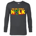 thumbnail image 1 of Marvel The Incredible Hulk Retro Comic Logo - Long Sleeve T-Shirt for Men – Customized-Charcoal Heather, 1 of 5