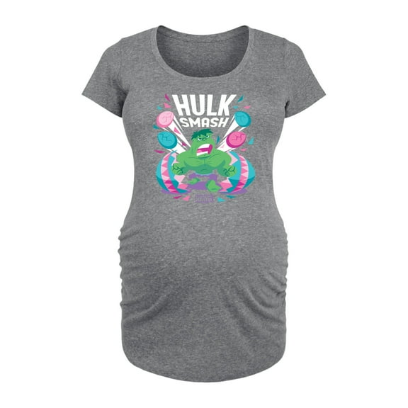 Marvel The Incredible Hulk - Smash Easter - Maternity Scoop Neck Graphic T-Shirt