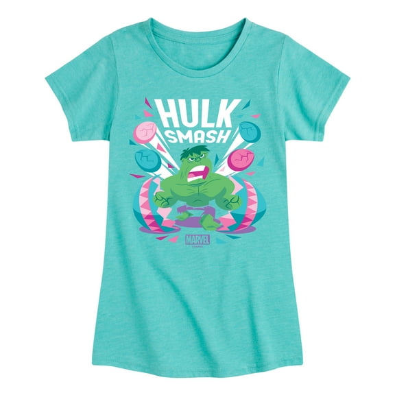 Marvel The Incredible Hulk - Smash Easter - Toddler And Youth Girls Fitted Short Sleeve Graphic T-Shirt