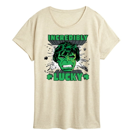 Marvel The Incredible Hulk - St Patrick's Day Incredibly Lucky - Women's Short Sleeve Graphic T-Shirt