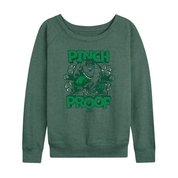 Marvel The Incredible Hulk - St Patrick's Day Pinch Proof - Women's French Terry Pullover Sweatshirt