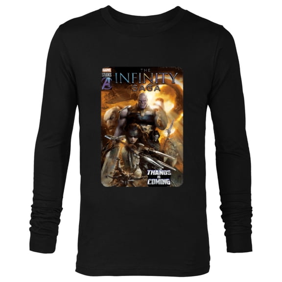 Marvel The Infinity Saga Thanos is Coming Comic Cover - Long Sleeve T-Shirt for Men - Customized-Black