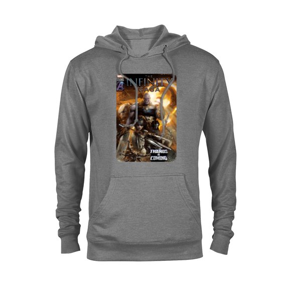 Marvel The Infinity Saga Thanos is Coming Comic Cover - Pullover Hoodie for Adults - Customized-Athletic Heather