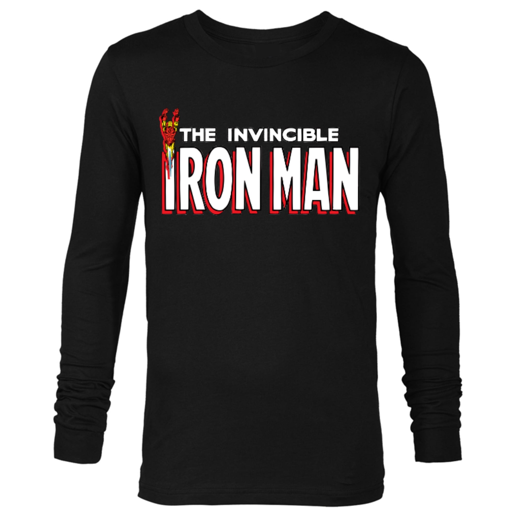 Marvel The Invincible Iron Man Retro Comic Book - Long Sleeve T-Shirt for Men – Customized-Black