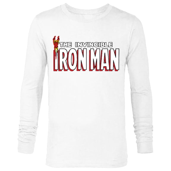 Marvel The Invincible Iron Man Retro Comic Book - Long Sleeve T-Shirt for Men – Customized-White