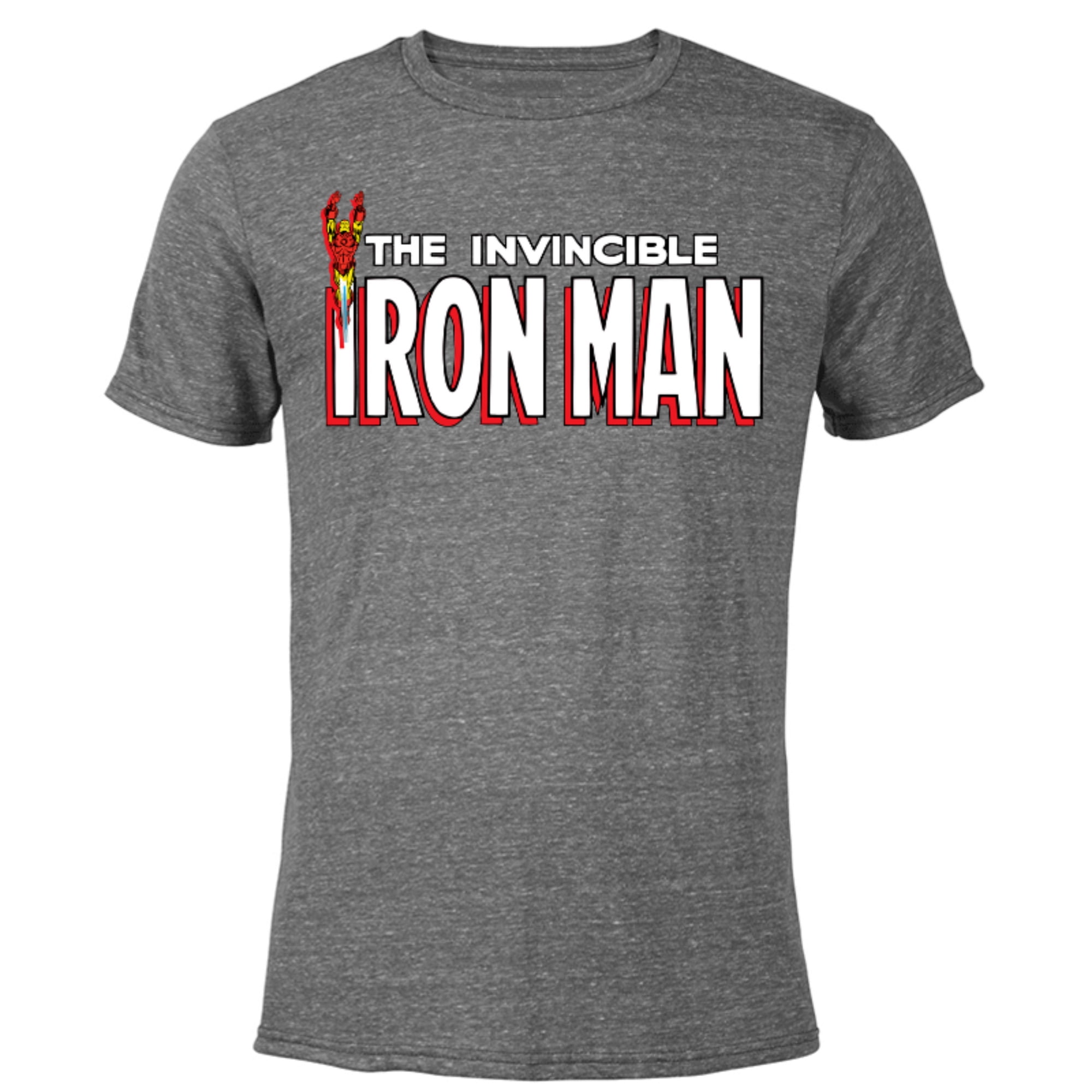 Marvel The Invincible Iron Man Retro Comic Book - Short Sleeve Blended T-Shirt for Adults – Customized-Dark Heather