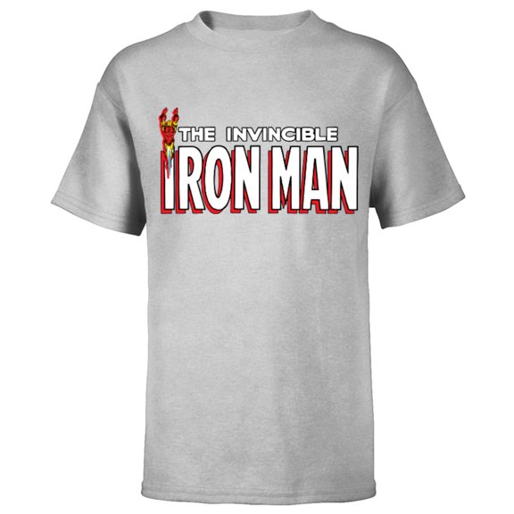 Marvel The Invincible Iron Man Retro Comic Book - Short Sleeve T-Shirt for Kids – Customized-Athletic Heather