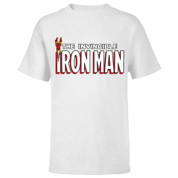 Marvel The Invincible Iron Man Retro Comic Book - Short Sleeve T-Shirt for Kids – Customized-White