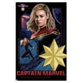 thumbnail image 1 of Marvel The Marvels - Captain Marvel Wall Poster, 14.725" x 22.375" Framed, 1 of 5