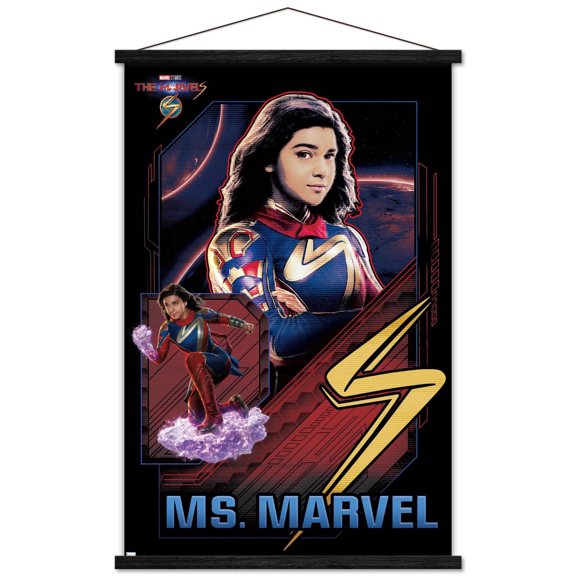 Marvel The Marvels - Ms. Marvel Wall Poster with Magnetic Frame, 22.375" x 34"