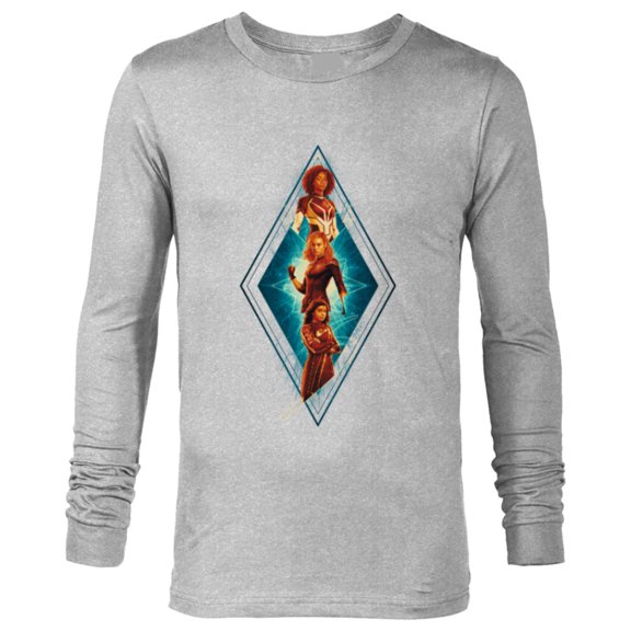 Marvel The Marvels Photon Captain Marvel Ms. Marvel Diamond - Long Sleeve T-Shirt for Men - Customized-Athletic Heather