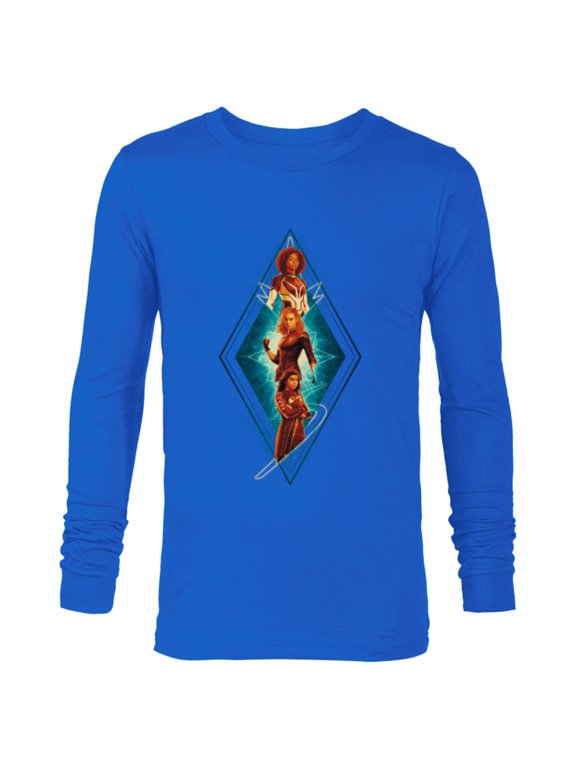 The Marvels Photon Captain Marvel Ms. Marvel Diamond - Long Sleeve T-Shirt for Men - Customized-Navy