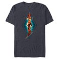 thumbnail image 1 of Marvel The Marvels Photon Captain Marvel Ms. Marvel Diamond - Short Sleeve Blended T-Shirt for Adults - Customized-Navy Heather, 1 of 5