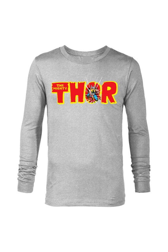 The Mighty Thor Retro Comic Book - Long Sleeve T-Shirt for Men – Customized-Athletic Heather