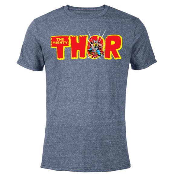 Marvel The Mighty Thor Retro Comic Book - Short Sleeve Blended T-Shirt for Adults – Customized-Navy Heather