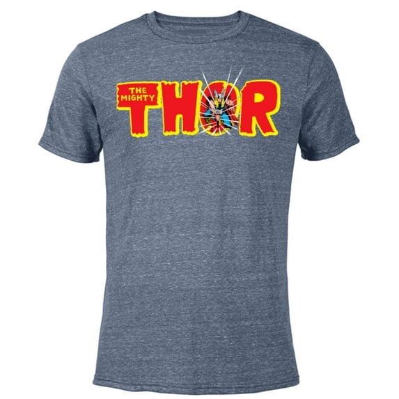 Marvel The Mighty Thor Retro Comic Book - Short Sleeve Blended T-Shirt for Adults – Customized-Navy Heather