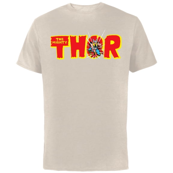 Marvel The Mighty Thor Retro Comic Book - Short Sleeve Cotton T-Shirt for Adults - Customized-Natural
