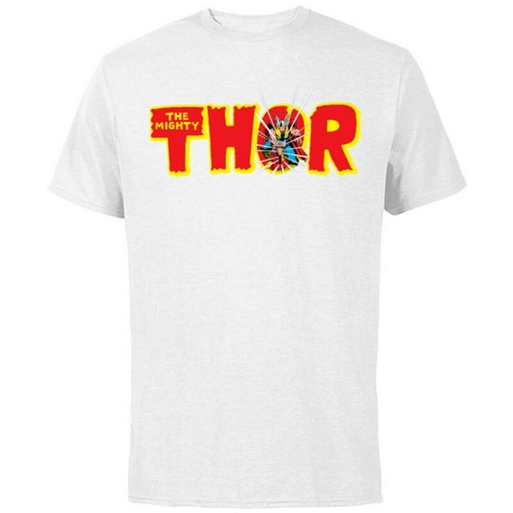 Marvel The Mighty Thor Retro Comic Book - Short Sleeve Cotton T-Shirt for Adults - Customized-White