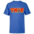 thumbnail image 1 of Marvel The Mighty Thor Retro Comic Book - Short Sleeve T-Shirt for Kids – Customized-Royal, 1 of 5
