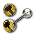 thumbnail image 1 of Marvel Thor 14G Stainless Steel Barbell Ring, 1 of 2