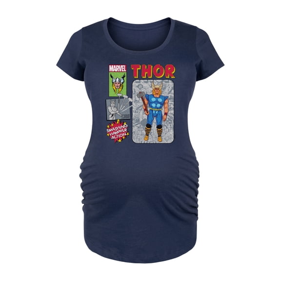 Marvel Thor - Action Figure - Maternity Scoop Neck Graphic T-Shirt