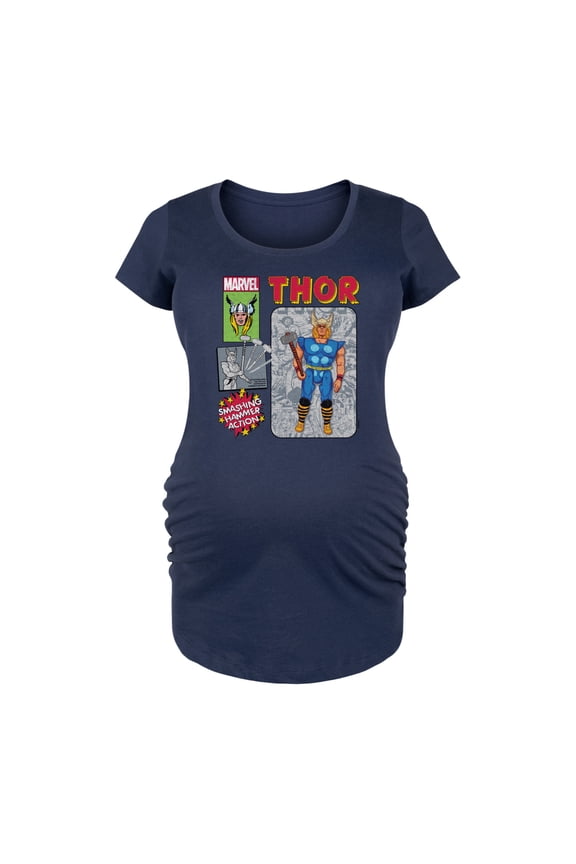 Thor - Action Figure - Maternity Scoop Neck Graphic T-Shirt