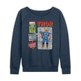 thumbnail image 1 of Marvel Thor - Action Figure - Women's French Terry Pullover Long Sleeve Shirt, 1 of 5