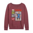 thumbnail image 1 of Marvel Thor - Action Figure - Women's French Terry Pullover Long Sleeve Shirt, 1 of 5