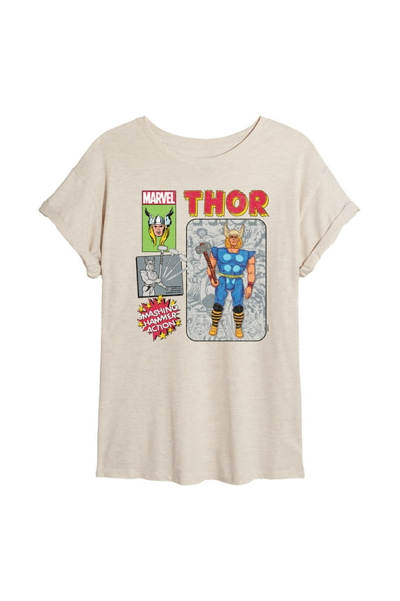 Thor - Action Figure - Women's Oversized Graphic T-Shirt