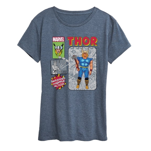 Marvel Thor - Action Figure - Women's Short Sleeve Graphic T-Shirt